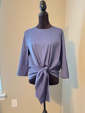 Halogen Blue Size Petite large Women’s Tie-Front Blouse - EUC